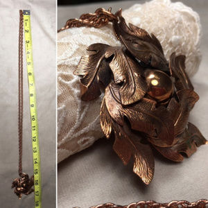 Vintage Jewelry - Vintage 60s Bell Copper Flower Necklace Vintage Jewelry - Vintage 60s Bell Copper Flower Necklace